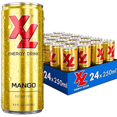 XL Energy Drinks Sugar Free Mango Flavor Energy Drinks 24 Pack